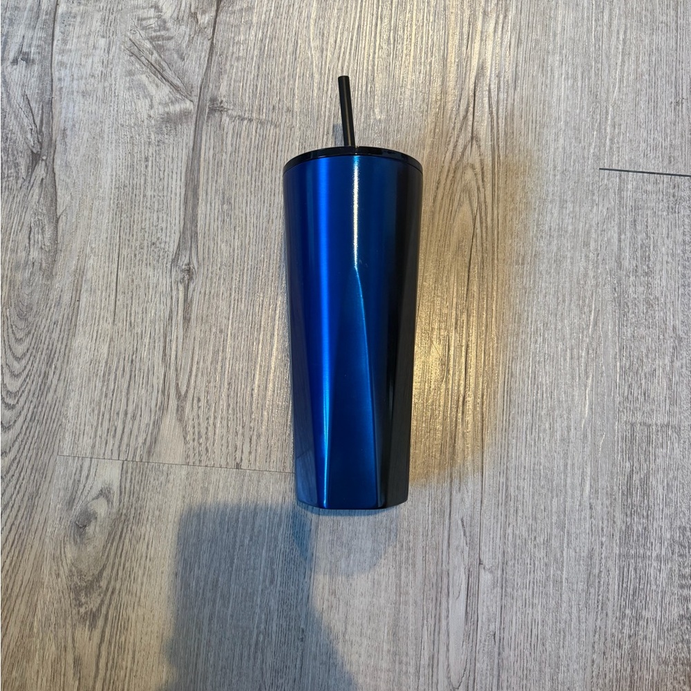 Starbucks Blue Stainless Steel Tumbler with Straw